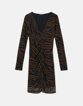 Mini Mesh Animal Print Dress | TALLY WEiJL