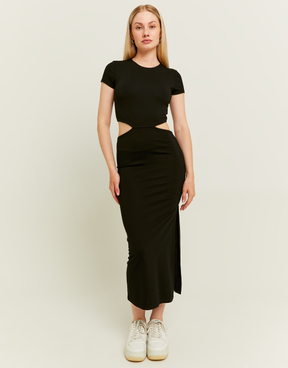 Black Dress with Waist Cut Outs | TALLY WEiJL