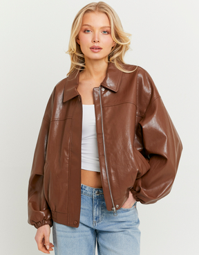 Oversize Braune Jacke | TALLY WEiJL