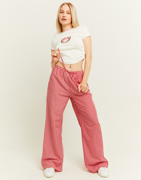 checkered pyjama - style trousers  | TALLY WEiJL