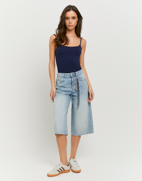 Bermuda in denim blu a vita media | TALLY WEiJL