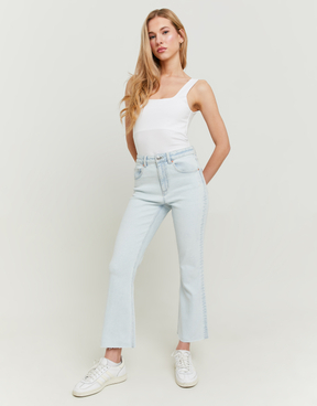High Waist Cropped Flare Jeans | TALLY WEiJL