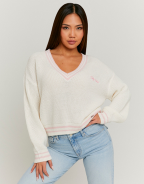 Weiß gestreifter Pullover | TALLY WEiJL
