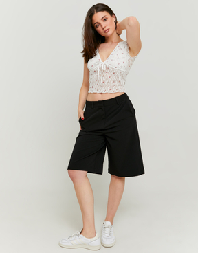 Black Tailored Bermuda Shorts | TALLY WEiJL