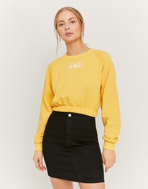 Black High Waist Stretch Mini Denim Skirt | TALLY WEiJL