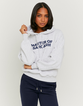 Graues Sweatshirt mit Print | TALLY WEiJL