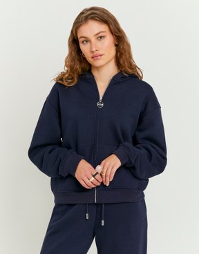Blue Zip Up Hoodie | TALLY WEiJL