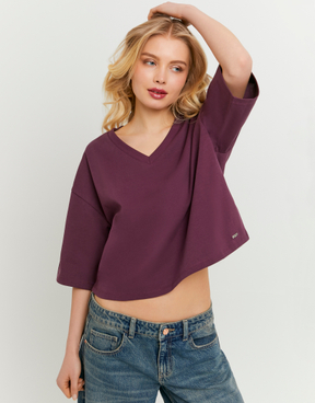 Purple Basic T-shirt | TALLY WEiJL