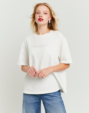 T‑Shirt Bianca con Stampa | TALLY WEiJL