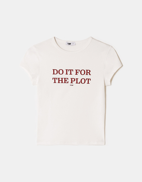 T-shirt bianca stampata | TALLY WEiJL