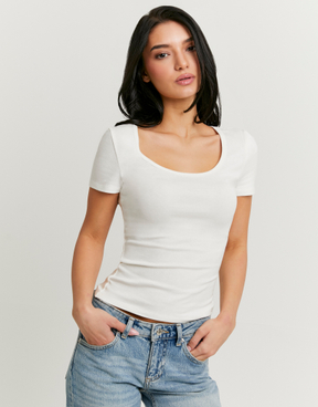 T-shirt basic bianca | TALLY WEiJL