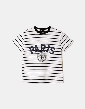 Weißes Gestreiftes T-Shirt | TALLY WEiJL