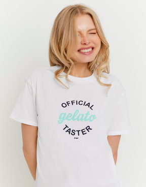 T-shirt bianca con stampa | TALLY WEiJL
