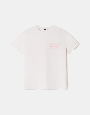 T-shirt bianca stampata in cotone | TALLY WEiJL
