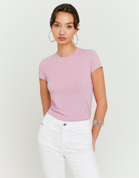 Lila Basic T-Shirt | TALLY WEiJL