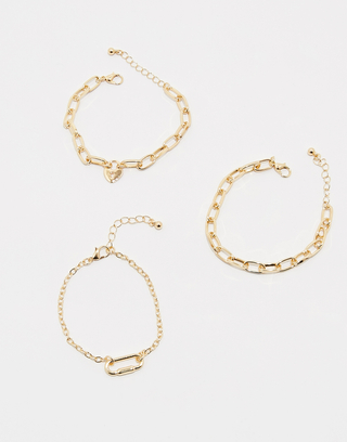 Lot de 3 Bracelets Chaîne Dorée | TALLY WEiJL
