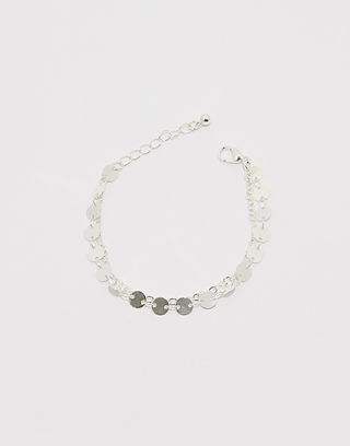 Silver Disc Chain Bracelet | TALLY WEiJL