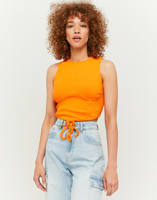 Gerüschtetes ärmelloses Crop Top | TALLY WEiJL