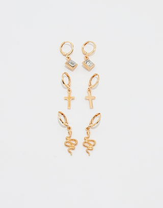 3-er Set goldene Ohrringe | TALLY WEiJL