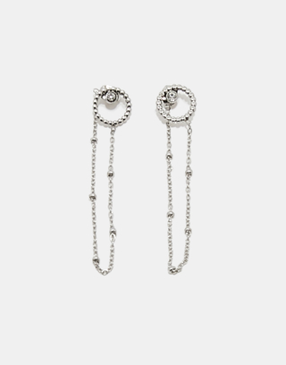 Silver Pendant Micro-Chain Earrings | TALLY WEiJL