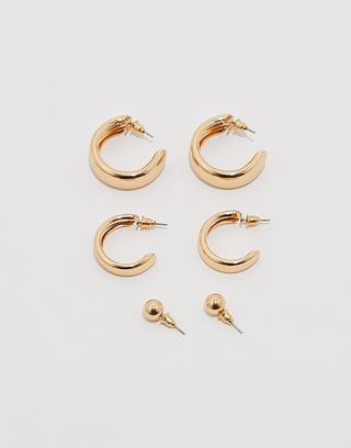 Set di 3 orecchini dorati | TALLY WEiJL
