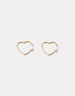 Golden Heart-Shaped Earrings | TALLY WEiJL