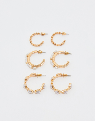 Set di 3 orecchini a cerchio piccoli | TALLY WEiJL