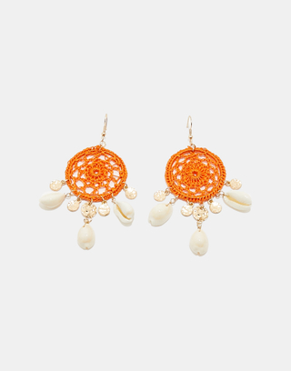 Macrame Pendant Earrings with Shells | TALLY WEiJL