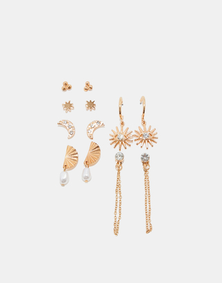 Lot de 6 Paires de Boucles d'Oreilles en Strass | TALLY WEiJL