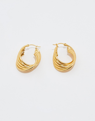 Goldene Creolen im Lagen-Look | TALLY WEiJL