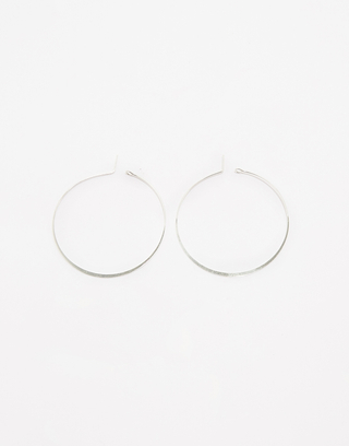 Silver Medium Hoops Earrings | TALLY WEiJL
