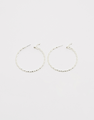 Silver Large Hoops Earrings | TALLY WEiJL