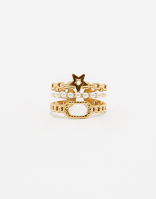 Bague Dorée avec Perles | TALLY WEiJL