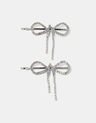 Lot de 2 Barettes en forme de Nœud à Strass | TALLY WEiJL