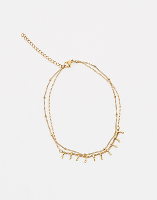 Goldene Fusskette im Lagen-Look | TALLY WEiJL