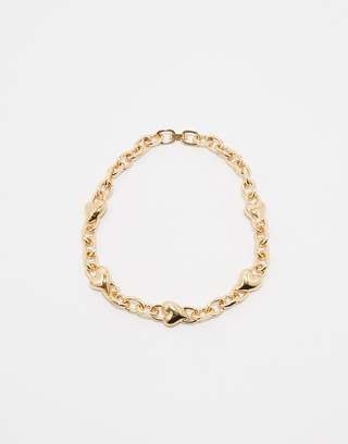 Goldene Halskette mit Herzen | TALLY WEiJL