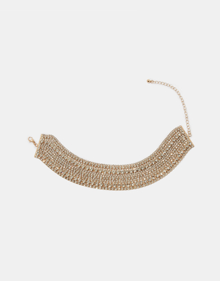 Golden Rhinestone Necklace | TALLY WEiJL