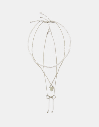 Layered Silver Necklace | TALLY WEiJL