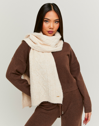 Écharpe Beige en Maille | TALLY WEiJL