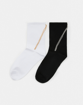 Lot de 2 chaussettes avec strass | TALLY WEiJL