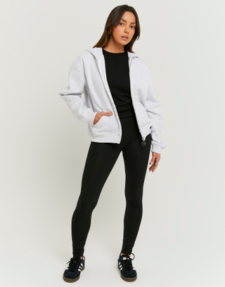 Legging Basici Neri a Vita Alta | TALLY WEiJL