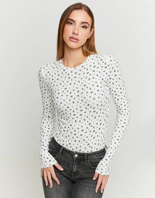 Floralem Print Bodysuit mit langen Ärmeln | TALLY WEiJL