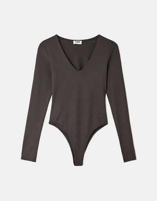 Body Basic Grigio a Maniche Lunghe | TALLY WEiJL