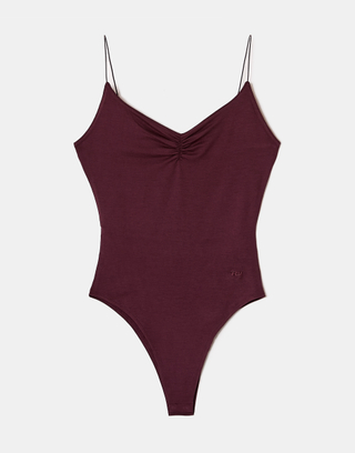 Bordeauxfarbener Figurbetonter Body | TALLY WEiJL