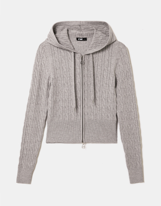 Cardigan Grigio con Zip | TALLY WEiJL