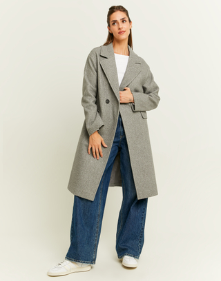 Grauer Mantel aus Faux-Wolle | TALLY WEiJL