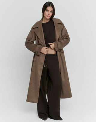 Cappotto Lungo Marrone | TALLY WEiJL