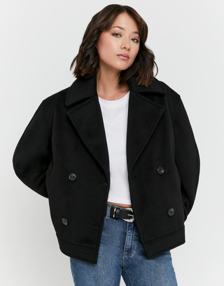 Cappotto Nero con Bottoni | TALLY WEiJL