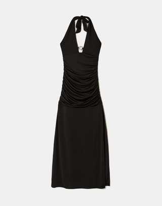 Schwarzes Langes Kleid mit Schlitz | TALLY WEiJL