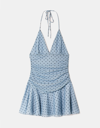 Blue Polka Dot Mini Dress | TALLY WEiJL